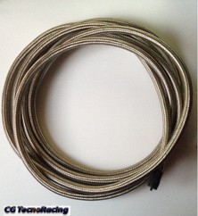 Tubo in gomma e treccia di acciaio AN10  interno da 14,2 mm