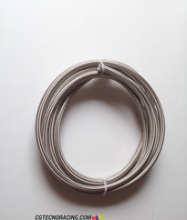 Tubo in Teflon e treccia di acciaio AN6  interno da 8,2 mm